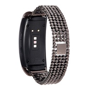 for Samsung Gear Fit2 Pro,Outsta New Stainless Steel Watch Band Accessory Band Bracelet (Black)