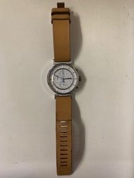 Issey Miyake leather strap watch
