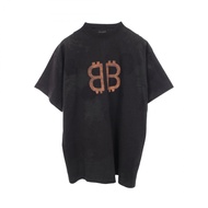 【二手】巴黎世家 (Balenciaga )短袖T卹 BB Logo 739028 純棉做舊T卹 男款
