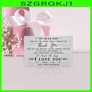[szgrqkj1] Engraved Wallet Insert Card Gift Unique Insert Note Card Greeting Card for Christmas Proposal Engagement Papa Dad