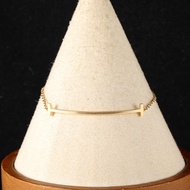 TIFFANY&CO(蒂芙尼) Tiffany T微笑手鏈 18K黃金 S-M碼 黃金 T 微笑手鏈