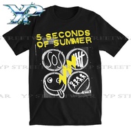 ✅Ready Stock with COD | 5 Seconds Of Summer Rock Vintage American Classic Summer Unisex Short-Sleeve