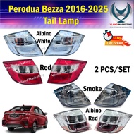 Perodua Bezza 2016 - 2025 Tail Lamp ( 2pcs/set ) - Albino White/ Red/ Smoke / Albino Red