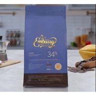 500g TULIP EMBASSY AZALEA 34% MILK Couverture Chocolate Chocolate Button 500 gr