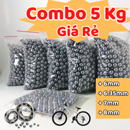 (Combo 5 Kg) Bi Sắt 7mm 8mm 635mm 6mm ( Bi 7li 8li 6li35 6li ) Bi Xe Đạp Giá Rẻ