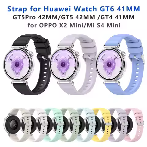 18mm Silicone Strap Suitable For Huawei Watch GT6 41MM/GT5 Pro 42mm/GT5 42MM/GT4/41MM, Strap For OPP