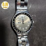 swatch irony stainless steel Ag 1999 quartz vintage jam tangan analog