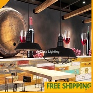360mm/460mm Black Hanging Light DECASA LIGHTING Loft Pendant Light Lampu Gantung (LY-360-460-NET)