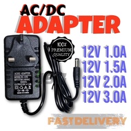 AC to DC 12V ADAPTER POWER SUPPLY -5.5MM × 2.5MM