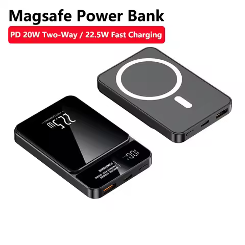 20000mAh Magsafe Power Bank Magnetic Wireless Powerbank for iPhone 16 15 14 13 12 Mini Portable Indu
