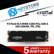 CRUCIAL P3 PLUS M.2 NVME 2280 PCIe GEN 4 SSD (500GB, 1TB, 2TB , 4TB)