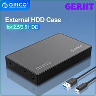 GERHT ORICO เคสฮาร์ดไดรฟ์เสริม3.5นิ้วชนิด C SATA เป็น USB3.0 HDD สำหรับ2.5/3.5นิ้วกล่องใส่ HDD ดิสก์ SSD รองรับ UASP ETYJE