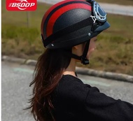 FOR Motorcycle Helmet,Electric Motor Car Scooter Bike Open Face Half Helmet Anti-UV Safety Hard Hat Bicycle Cap With Goggles