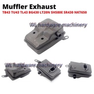 Muffler Exhaust TB43 TU43 TL43 BG430 /TL52/LT20N Hand Push Lawn Mover /SH580E Auger/ SR430 Ogawa 650