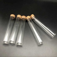 5Pcs DIA W 12Mm To 30Mm Clear Lab Glass Test With Cork Stoppers Flat Bottom Tubes In Laboratory