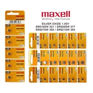 Maxell SR626SW 377 / SR621SW 364 / SR616SW 321 / SR927SW 395 Silver Oxide 1.55V Battery (1Card - 5pc