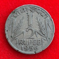 India 1⁄2 rupee Year 1956