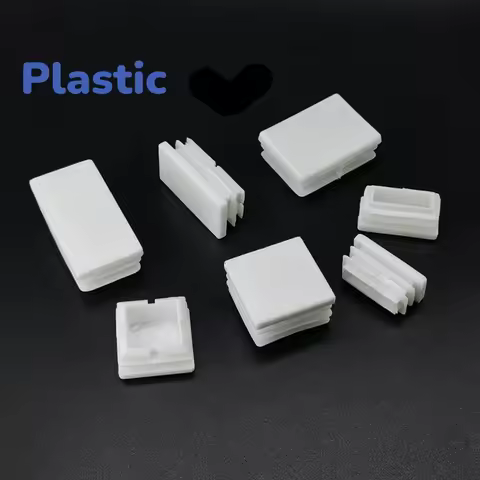 Furniture Leg Protectors White Square Plastic Pipe Anti-slip Table Chair Foot Cover Square Tube Plug