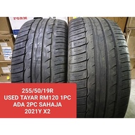 Used Tayar 255/50/19 Inch RM120 1PC TAYAR 255/50R19 TIRE 2021Y X 2PC