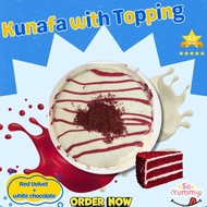 Special Edition Kunafa Plate – Red Velvet White Chocolate Drizzle | Best Seller