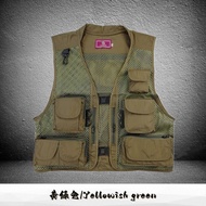 ✨Summer Sports Fishing Vest Fishing Vest Mesh Breathable Outdoor Vest Mountaineering Multi-pocket Ph