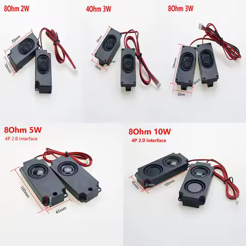 1pair Audio Portable Speakers 4Ohm / 8Ohm 3W / 5W/ 10W Computer Speaker Advertising LCD TV Speakers 