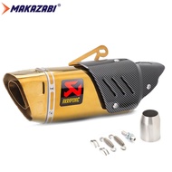 51MM Inlet Universal Motorcycle Exhaust Muffler Pipe Canister Pipe Tailpipe Akrapovic Tail Muffler C