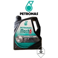 ORIGINAL PETRONAS MACH 5 PLUS 20W50 20W-50 ENGINE OIL 4L 5000KM PREMIUM MINERAL MINYAK HITAM PETRONA