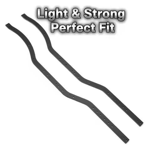 LCX Racing 1/10 RC Crawler Carbon Fibre Chassis Frame Rails Chassis Rail Set for Axial SCX10 II 9004
