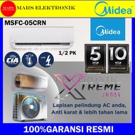 AC MIDEA LOW WATT MSFC-05CRN1 - TURBO MODE  1/2 PK / GARANSI RESMI / SYSTEM CIA - TURBO MODE / AC MIDEA MSFC 05 CRN1 / READY