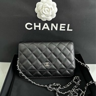 Chanel woc荔枝黑銀 磁吸釦 全拍拍圈最甜的荔枝皮磁吸釦