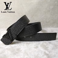 Original Authentic LV_ Belt Unisex Business Belt Fashion Designer High-quality Leather Smooth Top La