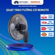 Quạt treo tường động cơ bạc đạn 100% dây đồng cao cấp | 47W có điều khiển chính hãng Nanoco NWF1615R