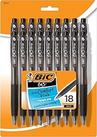 BIC BU3 Grip Retractable Ballpoint Pen, Medium Point (1.0mm), Black, Retractable Black Ballpoint Pen
