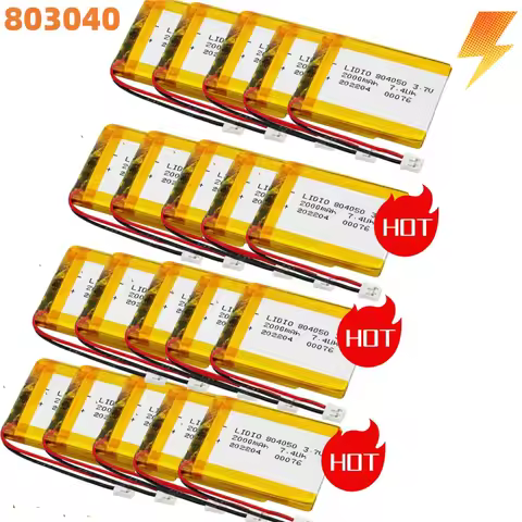 #2000mAh 804050 Lipo Battery 3.7V Li-Polymer Lithium Ion Batteries for Massager Medical Equipment Ca