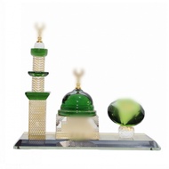 Building Travel Arabian Model Ornaments Gifts Crystal Souvenirs Glass Car Ornaments Tower with Watch