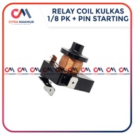 Relay Coil 1/8 pk Kulkas 1 pintu Starting Kapasitor PTC Gulungan Hp Sepul Showcase Freezer Riley Kom