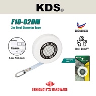 KDS F10-02DM 2m Steel Diameter Tape Pocket Tape Measuring Tape Two Side Print Blade F1002DM F10 02DM
