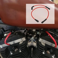 sweetfree 2 Pcs 8mm Spark Plug Wire Set Rubber Sparking Ignition Kit for XL883 XL883C 883 XL883L XL8