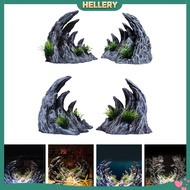 [HellerySG] Tank Resin Decorative Rocks Betta Aquarium Cave Small Rock Cave Landscaping Mountain Orn