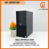 DELL OPTIPLEX 3050 MT INTEL CORE I3-7100 8GB RAM 256GB NVME SSD USED DESKTOP REFURBISHED PC