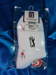 (全新) 台灣製造 PGA TOUR 白色氣墊襪 / 運動襪 / 短襪，採特殊加厚織法，可吸濕、排汗、除臭，是行家首選!