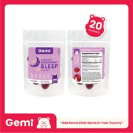 Gemi เจมมี่ กู๊ดไนท์สลีพกัมมี่ แบบซอง 20 เม็ด / Gemi Goodnight Sleep Gummy Medium pack 20 gummies / 