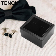 [TENOL] Cufflink Box Case, Cufflink Display Case for Men, Earring Box, Ring Box, Rotating Cufflinks,