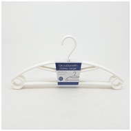 Plastic Cloth Hanger EKK009-WH Size 41x18x0.7 Cm. 5pcs/Pack White Color