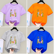 Tshirt Baby Boy Korean Style Round Neck T Cartoon Unisex Kids Tshirts Tshirt Kolar Budak Lelaki Tiktok