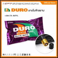 DURO Bicycle Inner Tube Size 26x1.75 BUTYL Type For 26 Inch Wheels