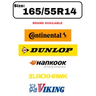 165/55R14 Hankook K435 Continental CC7 Viking CT6 Dunlop J6 Blackhawk HH11
