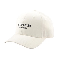 COACH 刺繡標誌棉質棒球帽(白色)