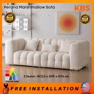 (FREE Installation+Shipping) KBS Perona Marshmallow Sofa / French Bouclé Designer Sofa / W213 x D99 